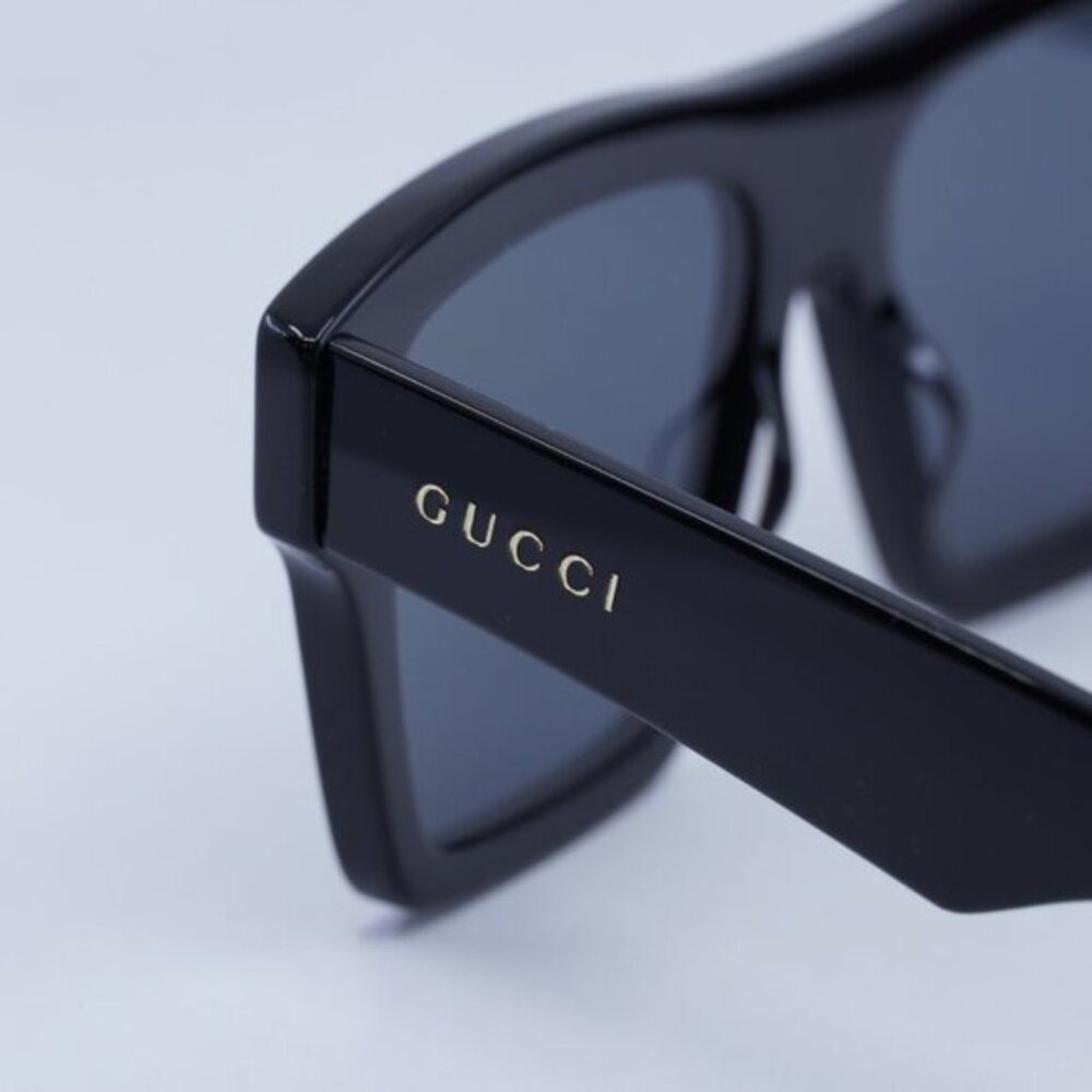 Gucci GG0962S 005 Sunglasses Black Square Frame, Grey Lenses - Picture 9 of 11